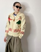 Off White Dancing Embroidered Cardigan  #241218